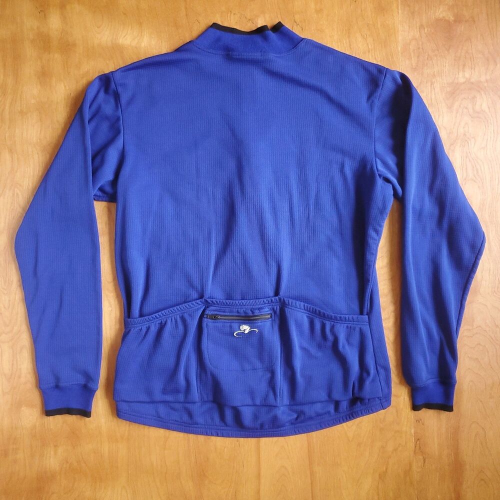 Vintage Bellwether Cycling Jersey XL Blue Full Zip Long Sleeve Polyester - Picture 3 of 11
